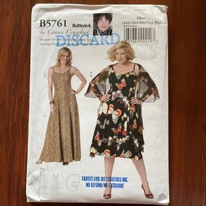 2/$15 Butterick B5761 Sewing Pattern XS-XL